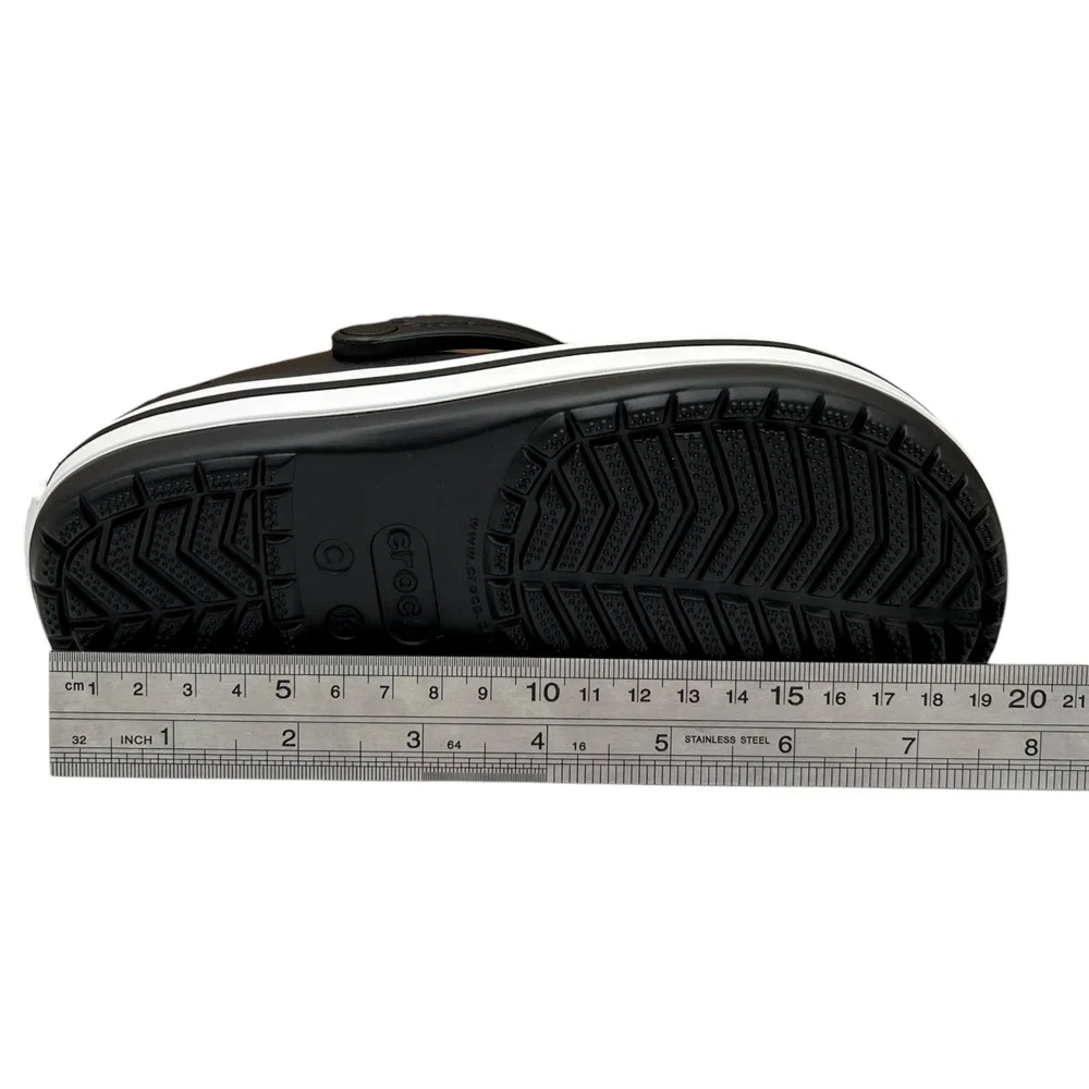 Crocs Crocband Little Boys Girls Slip-on Clog Size 13 Black White Water Friendly